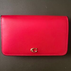 Coach Essential Slim Card Case Wallet - red